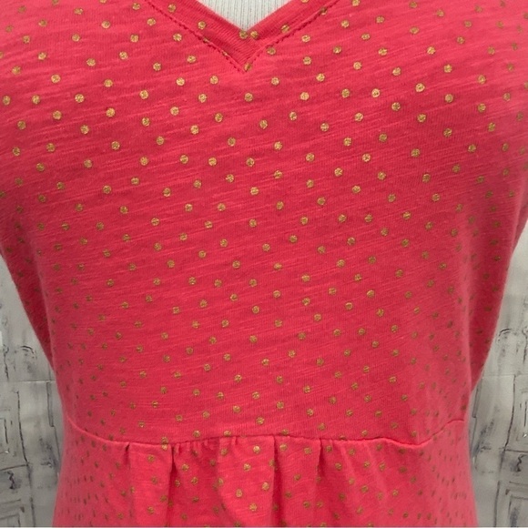 Boden Size 6 Reg Melissa Jersey Knit Polka Dot Dress Strawberry Pink Gold EUC - Picture 4 of 8